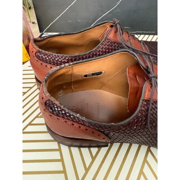 ALLEN EDMONDS Men\'s Hampstead Woven Braided Oxford Brown | Size 10 main image 5